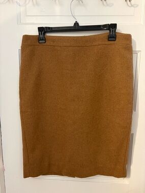 J. Crew Camel Wool Pencil Skirt